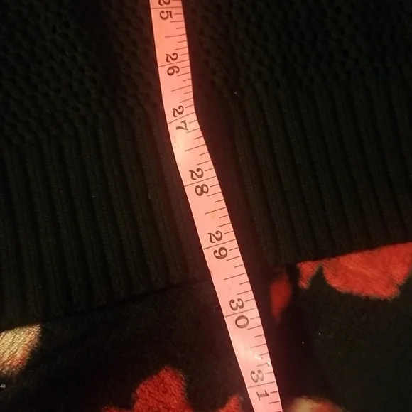 Nordstrom's KERISMA Rica Black Mesh Sheer Top. Earth Tones accent V-Neck - Picture 7 of 15